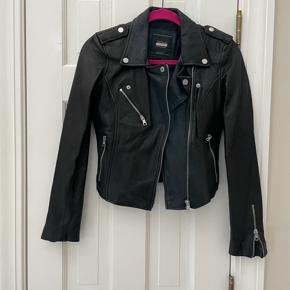Brand new w/out tags leather biker jacket
